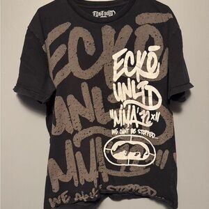 Ecko Unlimited Black and Tan Kids Graphic Tee